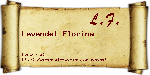 Levendel Florina névjegykártya